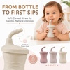 PandaEar 3-Pack Silicone Baby Straw Cup, 5oz Sippy Cup for 6 Month Old