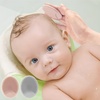 PandaEar Baby Bath Rinse Cup, Silicone Baby Shampoo Rinser with 2 Pack Cradle Cap Brush for Kids Toddler Body Washing (Pink)(Pink)
