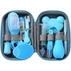 PandaEar Baby Healthcare & Grooming Kit – Baby Safety Set Comb, Brush, Finger Toothbrush, Nail Clippers, Scissors, Nasal Aspirator – Nursery Care Kit (Blue)(13-in-1 Blue)