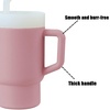 PandaEar Kids Tumbler Silicone Toddler Cup with Straw and Handle, 9.5oz Spill-Proof Training Cup for Baby, BPA-Free, Easy to Clean -Blue (Blue)(Pink)