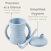 PandaEar Silicone Training Cup, 2 Pack Baby Drinking Sippy Cups with Handles & Straw for Baby and Toddler 6 Months+ (Pink&Grey)(Dark Blue/Light Blue)