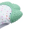 PandaEar Soothing Teething Mitten 2 Pack, Pain Relief, Protection Glove, Stimulating Teether, 0-12 Months (Blue Green)(Blue Green)