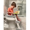 PandaEar Toilet Potty Training Seat with Step Stool Ladder, Comfortable Safe Potty Seat with Anti-Slip Pads Ladder for Kids Boys Girls Toddlers (Grey)(Gray)