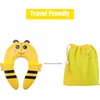 PandaEar Toilet Seat Cover | Folding Travel Toilet Seat for Children and Potty Training | Portable Silicone Toilet Seat for Toddlers, Boys & Girls with Non-Slip Silicone Pads -Panda(Yellow)