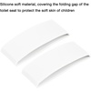 PandaEar Toilet Seat Cover | Folding Travel Toilet Seat for Children and Potty Training | Portable Silicone Toilet Seat for Toddlers, Boys & Girls with Non-Slip Silicone Pads -Panda(White)