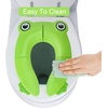 PandaEar Toilet Seat Cover | Folding Travel Toilet Seat for Children and Potty Training | Portable Silicone Toilet Seat for Toddlers, Boys & Girls with Non-Slip Silicone Pads -Panda(Green)