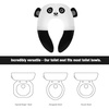 PandaEar Toilet Seat Cover | Folding Travel Toilet Seat for Children and Potty Training | Portable Silicone Toilet Seat for Toddlers, Boys & Girls with Non-Slip Silicone Pads -Panda(White)