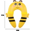 PandaEar Toilet Seat Cover | Folding Travel Toilet Seat for Children and Potty Training | Portable Silicone Toilet Seat for Toddlers, Boys & Girls with Non-Slip Silicone Pads -Panda(Yellow)