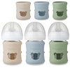 PandaEar 3 Pack Silicone Sleeves for Philips Avent Natural Glass Baby Bottles 4 oz, Shatterproof Anti-Breakage and Heat Resistant Bottle Holder, BPA-Free, Compatible with 4 oz Avent Glass Bottles