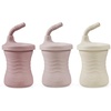 PandaEar 3-Pack Silicone Baby Straw Cup, 5oz Sippy Cup for 6 Month Old