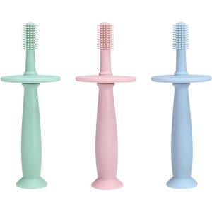 PandaEar 3 Pack Silicone Baby Toothbrush Teethers – Teething Toys Training Oral Care for Infants 0-12 Months+