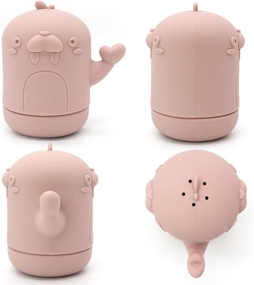 image:imagePandaEar 4 Pack Silicone Bath Toys for Babies 06 612 Months Mold Free Bathtub Toys for Toddlers Kids Infant Non Toxic Swimming Shower Toys for Toddlers 13 A