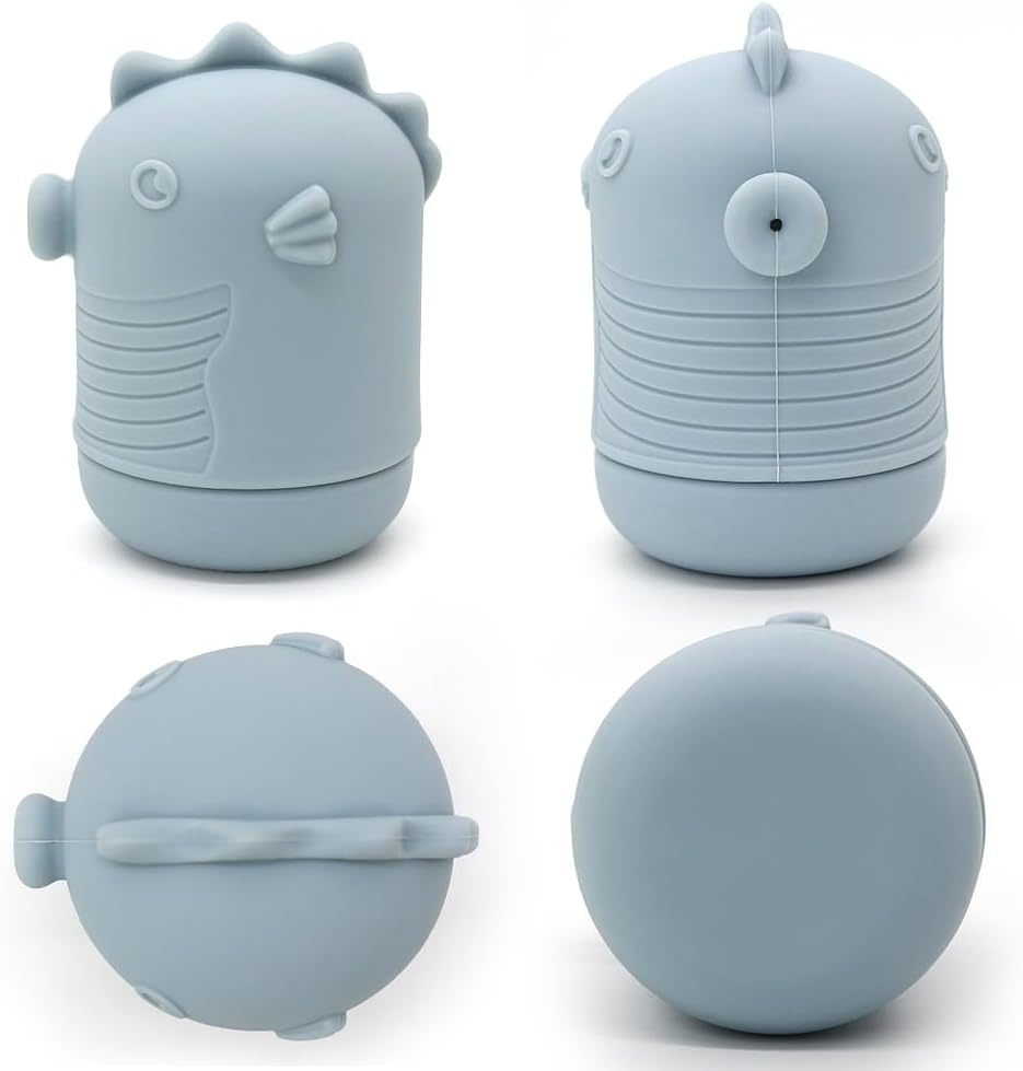 image:imagePandaEar 4 Pack Silicone Bath Toys for Babies 06 612 Months Mold Free Bathtub Toys for Toddlers Kids Infant Non Toxic Swimming Shower Toys for Toddlers 13 A