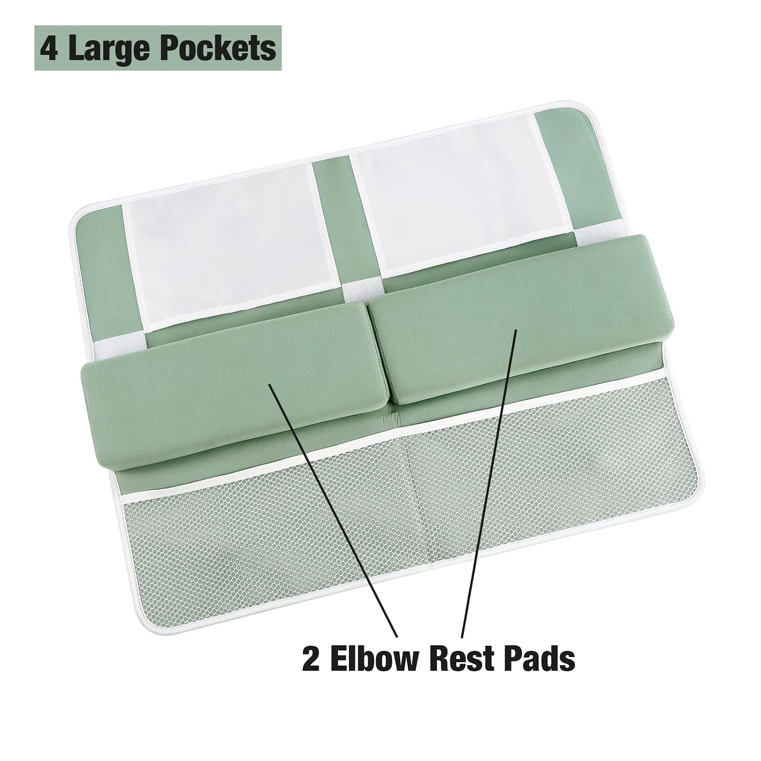 image:imagePandaEar Baby Bath Kneeler amp Elbow Rest Pad Comfortable NonSlip Kneeling Mat Cushion with Toy Organizer Storage Pockets Foldable Foam Mat for Toddler Bathroom Bathing Time GreyGreen