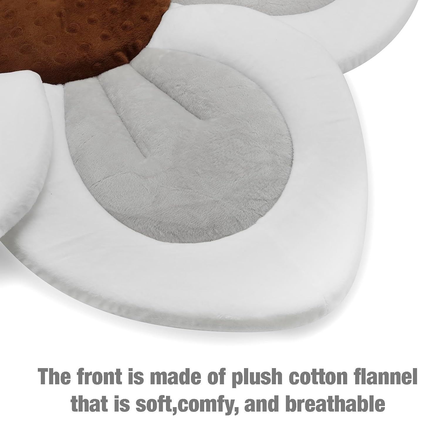 image:imagePandaEar Baby Bath Pad for Infant Newborn Soft Flower 5 Petals for Sink Bathtub Essentials Shower Gift GreyGrey