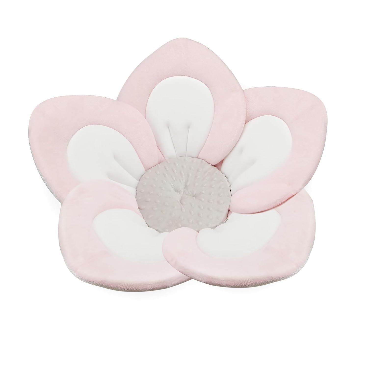 image:imagePandaEar Baby Bath Pad for Infant Newborn Soft Flower 5 Petals for Sink Bathtub Essentials Shower Gift GreyPink