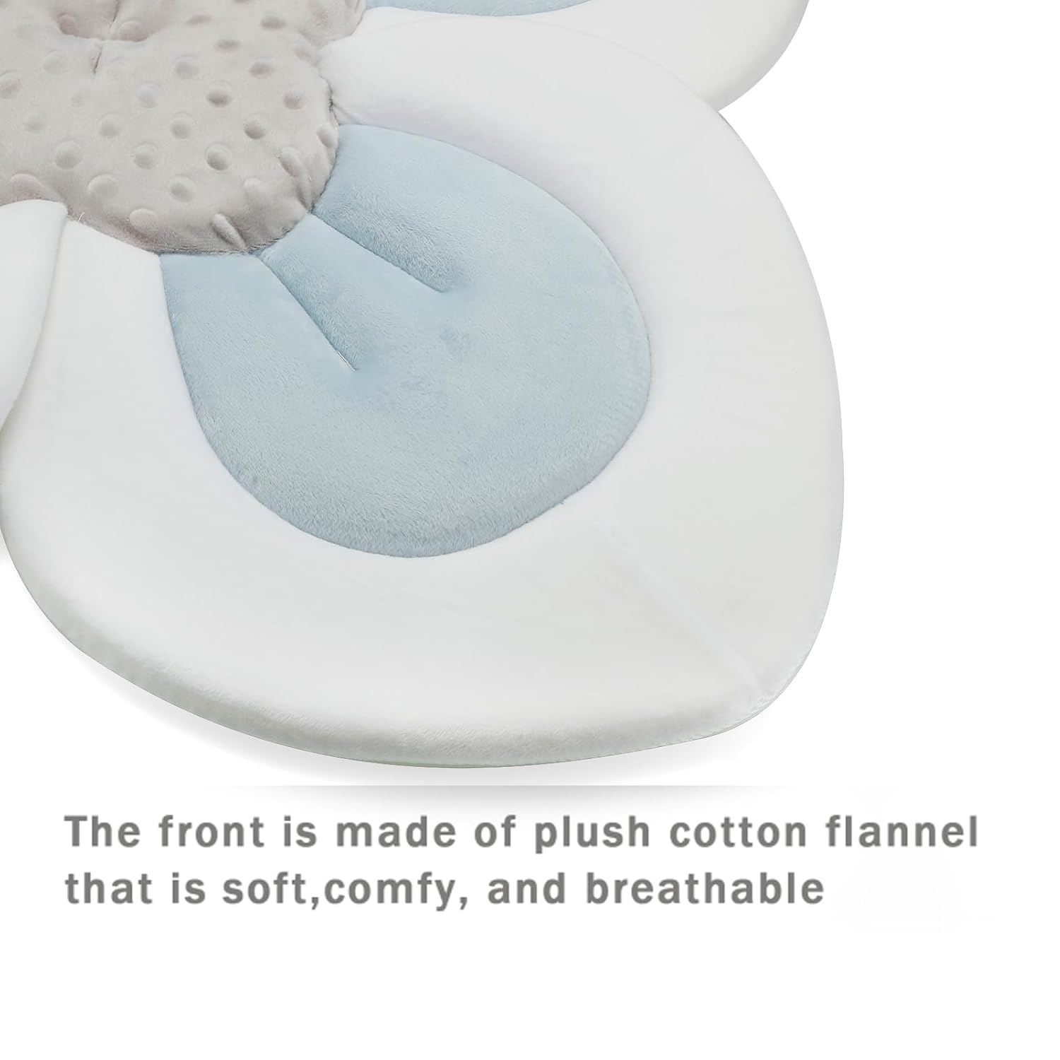 image:imagePandaEar Baby Bath Pad for Newborn Soft Flower Infant Sink Bath CushionBlue