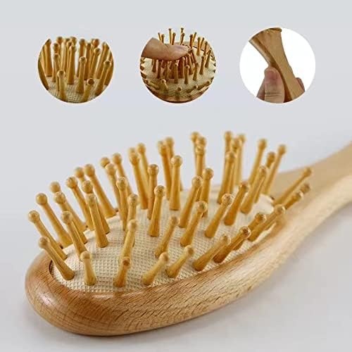 image:imagePandaEar Baby Hair Brush and Comb Set for Newborn Natural Wooden Hairbrush with Soft Goat Bristles Pear Wood Comb and Wooden Massage Brush for Infant Toddler KidsBrown