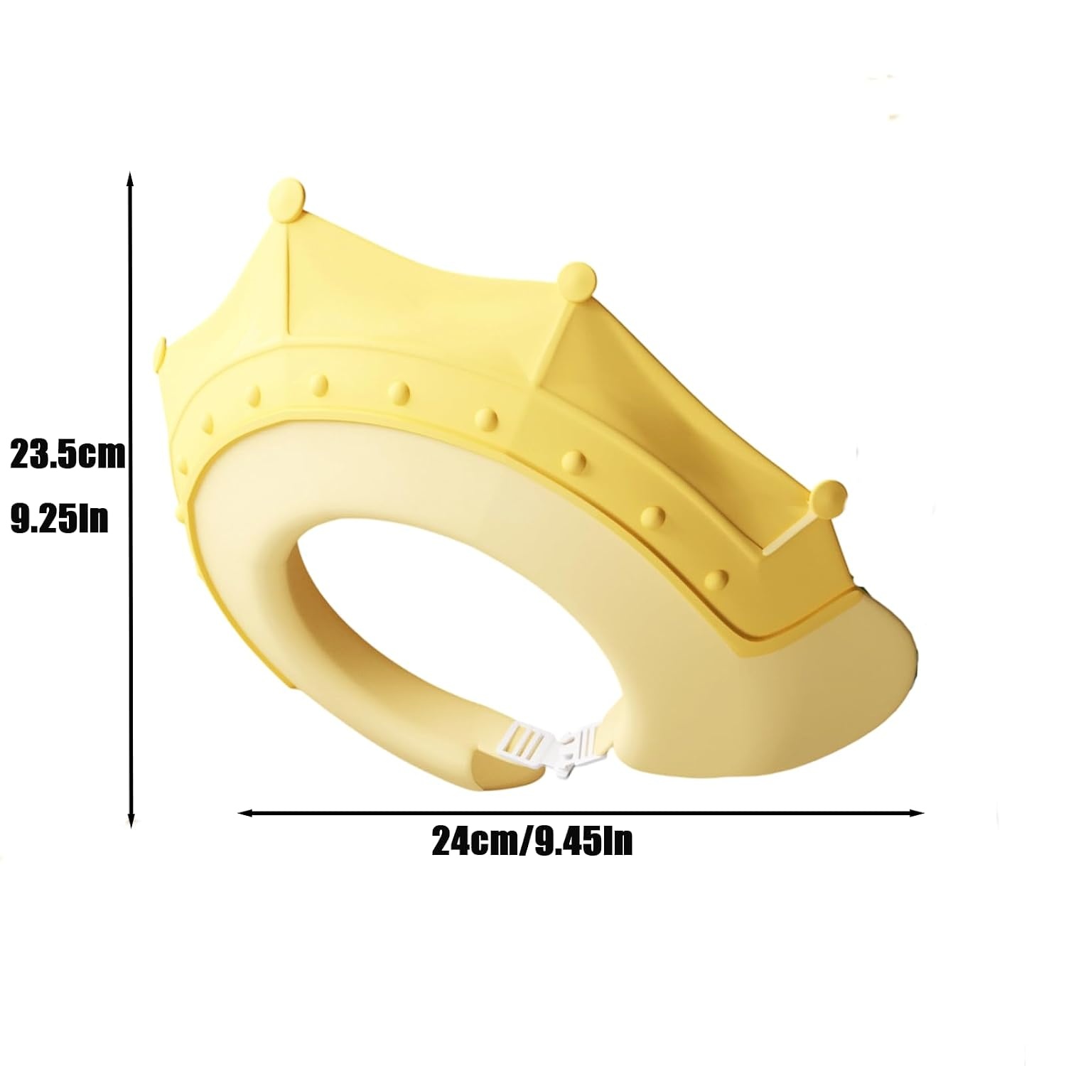 image:imagePandaEar Baby Shower Cap Hair Washing Hat 2 Pack Waterproof Adjustable Silicone Bath Hat for Eye and Ear Protection Cute Crown ShapePinkYellow