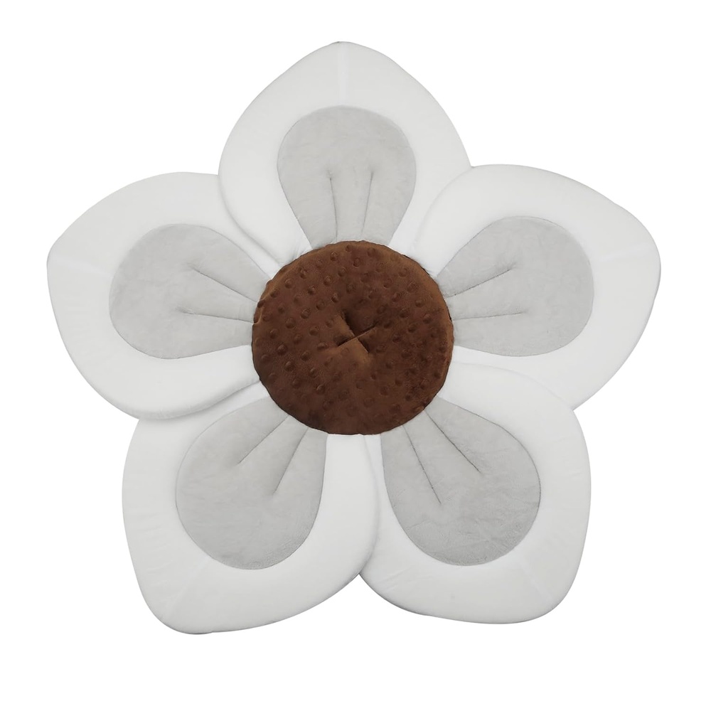 image:imagePandaEar Baby Bath Pad for Infant Newborn Soft Flower 5 Petals for Sink Bathtub Essentials Shower Gift GreyGrey