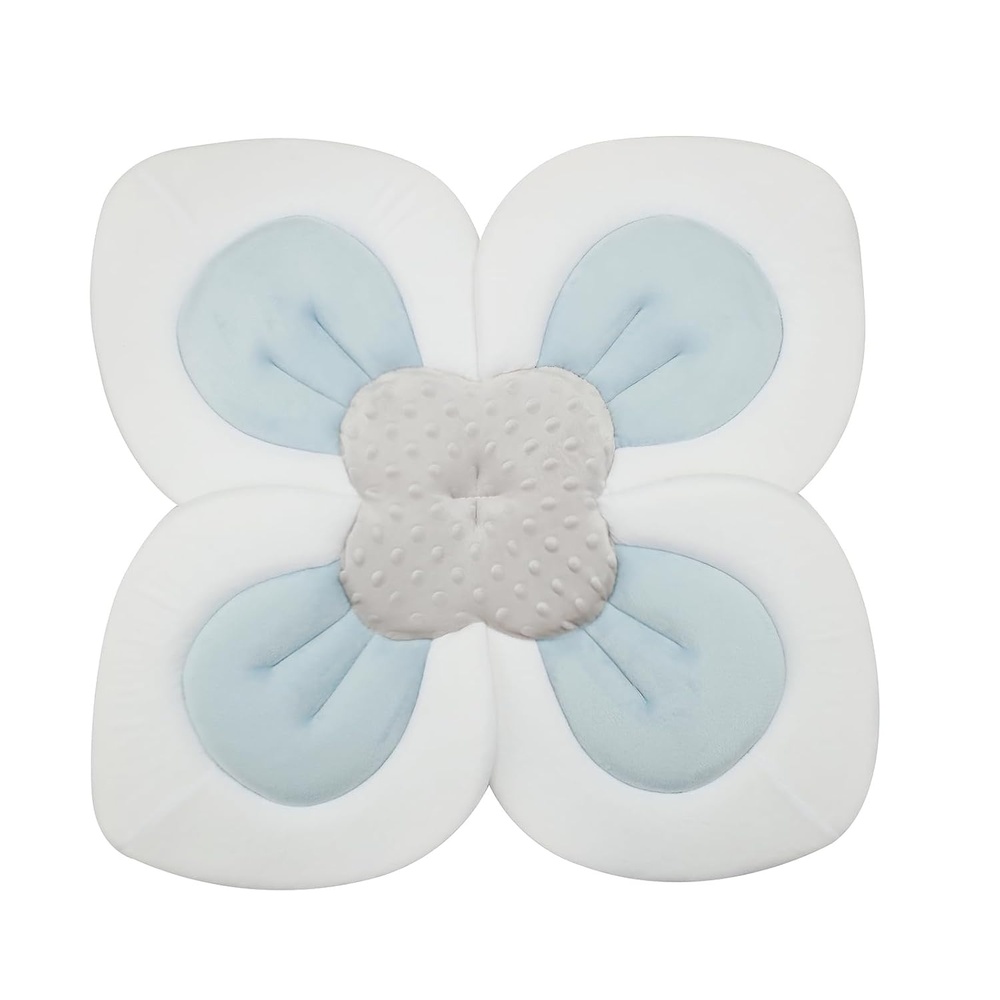 image:imagePandaEar Baby Bath Pad for Newborn Soft Flower Infant Sink Bath CushionBlue