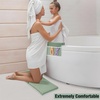 PandaEar Baby Bath Kneeler & Elbow Rest Pad, Comfortable Non-Slip Kneeling Mat Cushion with Toy Organizer Storage Pockets, Foldable Foam Mat for Toddler Bathroom Bathing Time (Grey)(Green)