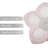 PandaEar Baby Bath Pad for Infant Newborn | Soft Flower 5 Petals for Sink Bathtub Essentials Shower Gift (Grey)(Pink)
