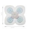 PandaEar Baby Bath Pad for Newborn, Soft Flower Infant Sink Bath Cushion(Blue)