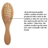 PandaEar Baby Hair Brush and Comb Set for Newborn| Natural Wooden Hairbrush with Soft Goat Bristles, Pear Wood Comb and Wooden Massage Brush for Infant, Toddler, Kids(Brown)