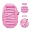 PandaEar Baby Inflatable Bathtub, Portable Travel Baby Infant Bath Tub Toddler Bathtub with Air Pump, Foldable Non-Slip Shower Basin Mini Air Swimming Pool for Newborn (Blue)(Pink)