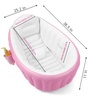 PandaEar Baby Inflatable Bathtub, Portable Travel Baby Infant Bath Tub Toddler Bathtub with Air Pump, Foldable Non-Slip Shower Basin Mini Air Swimming Pool for Newborn (Blue)(Pink)