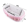 PandaEar Inflatable Baby Bathtub, Portable Travel Bath Tub with Air Pump(Pink)