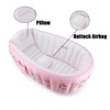 PandaEar Inflatable Baby Bathtub, Portable Travel Bath Tub with Air Pump(Pink)