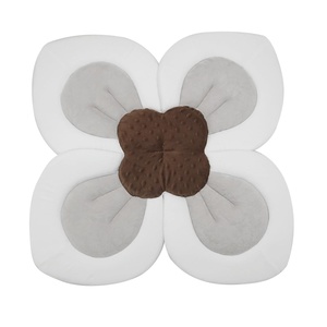 PandaEar Baby Bath Pad for Newborn, Soft Flower Infant Sink Bath Cushion(Grey)