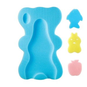 PandaEar Baby Bath Sponge Infant Soft Sponge Mat, Baby Bath Mat Newborn Odor Free Bath Cushion, Blue (Blue)(Blue)