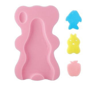 PandaEar Baby Bath Sponge Infant Soft Sponge Mat, Baby Bath Mat Newborn Odor Free Bath Cushion, Blue (Blue)(Pink)