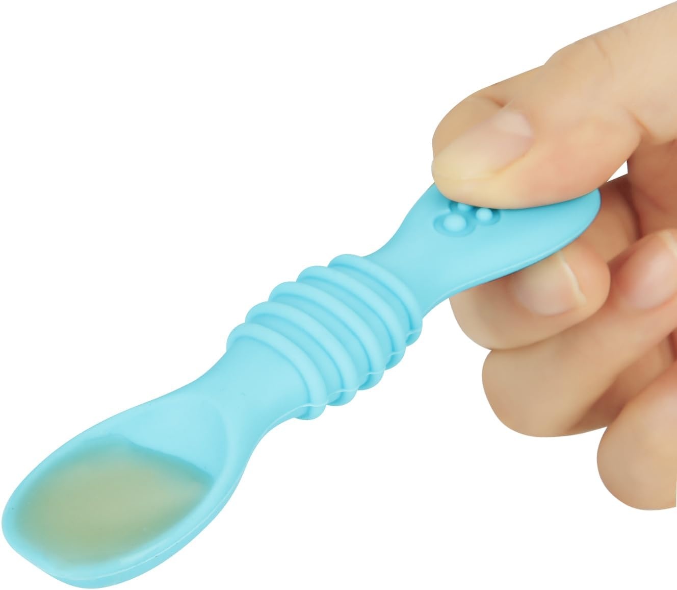 image:imagePandaEar 6 Pack Silicone Baby Spoons Self Feeding Utensils 612 Months Infant Spoons First Stage Baby Feeding Essentials