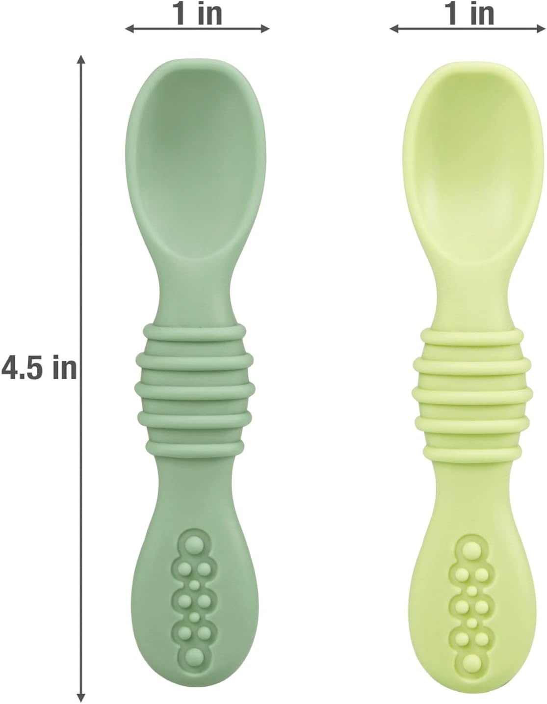 image:imagePandaEar 6 Pack Silicone Baby Spoons Self Feeding Utensils 612 Months Infant Spoons First Stage Baby Feeding Essentials