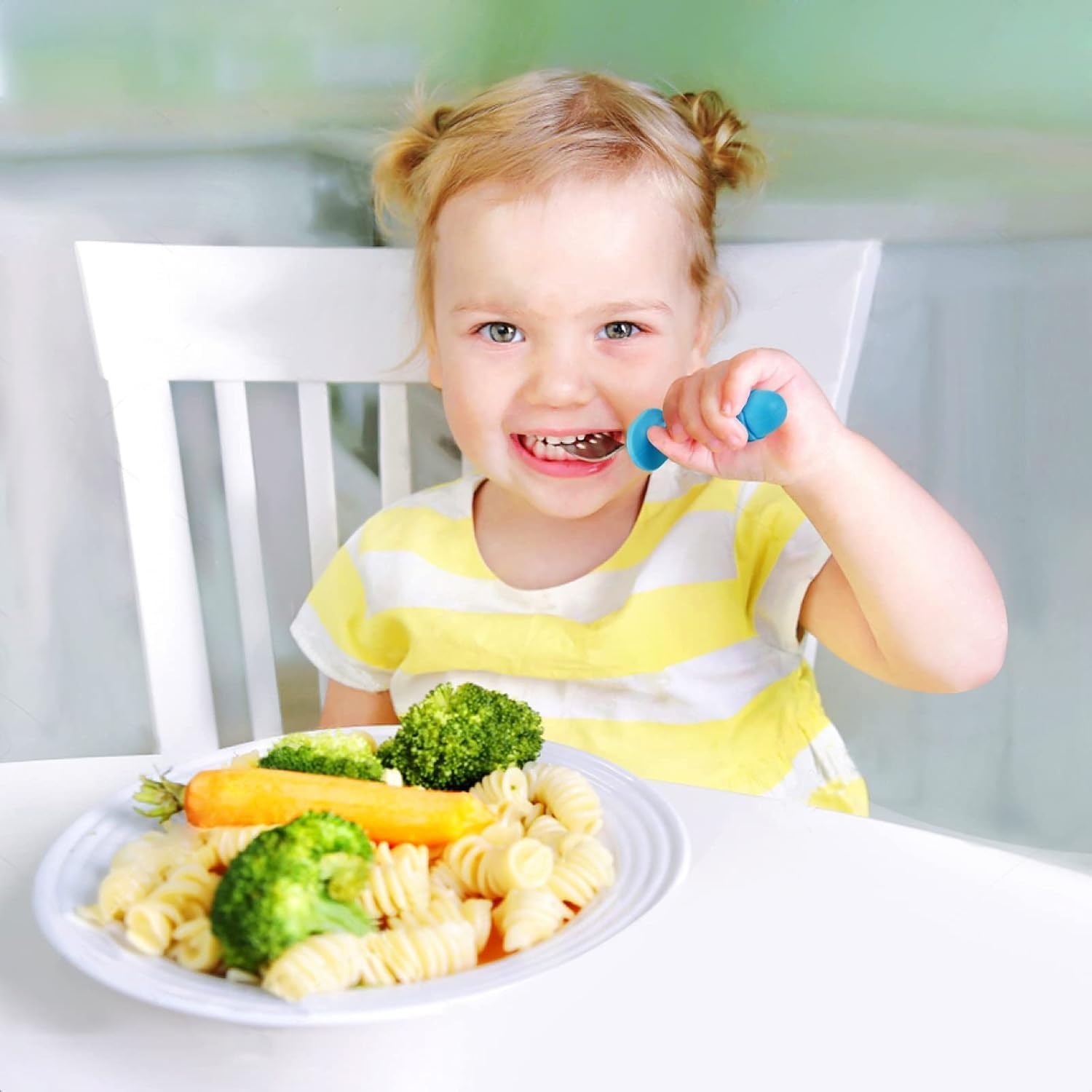 image:imagePandaEar 6 Pack Toddler Forks 188 Stainless Steel with Silicone Handle