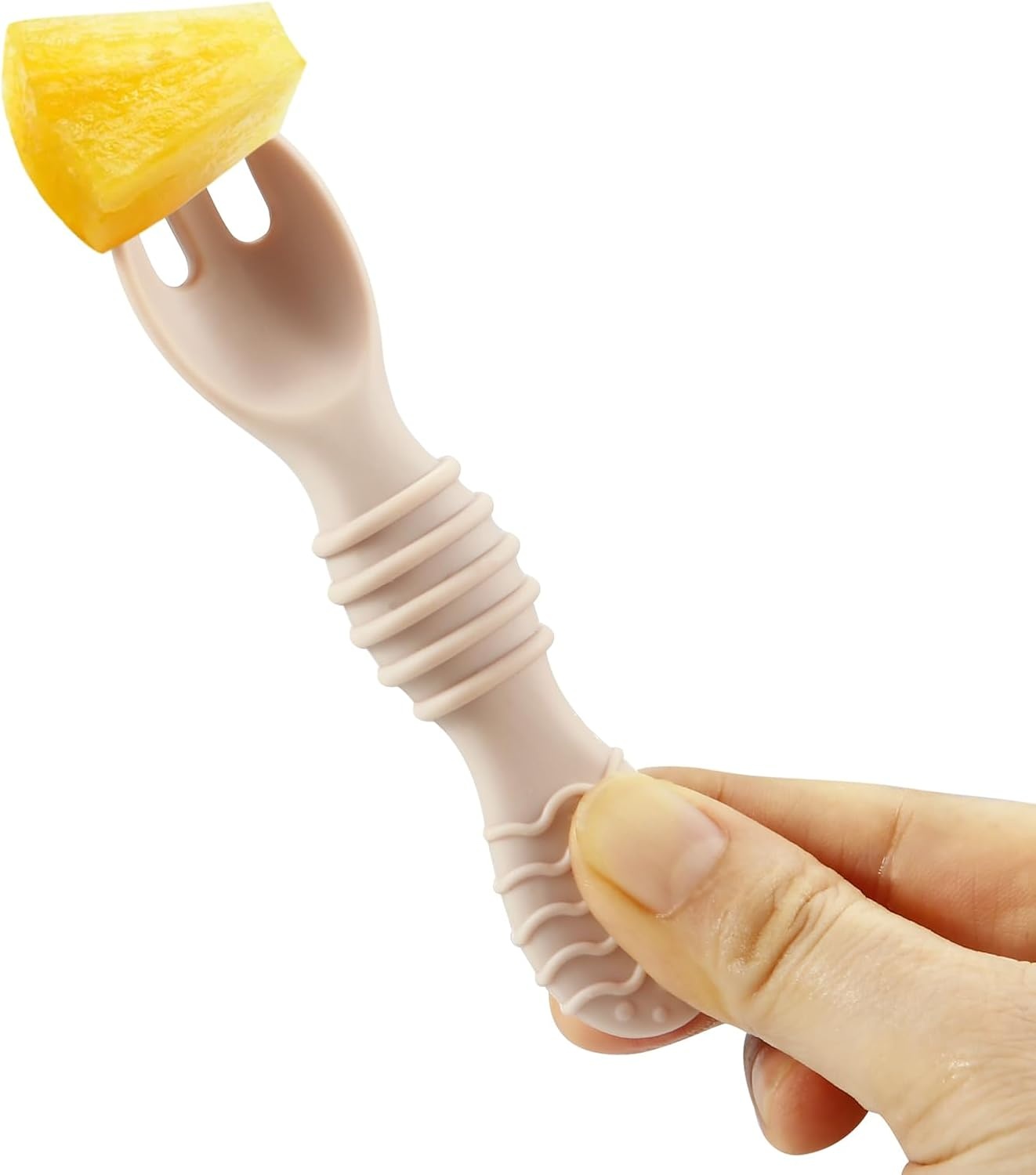 image:imagePandaEar Silicone Baby Spoons amp Fork Feeding Set 6 Pack BPA Free Fist Stage Silicone Self Feeding Utensils for Infant Baby Led Weaning Ages 6 Months