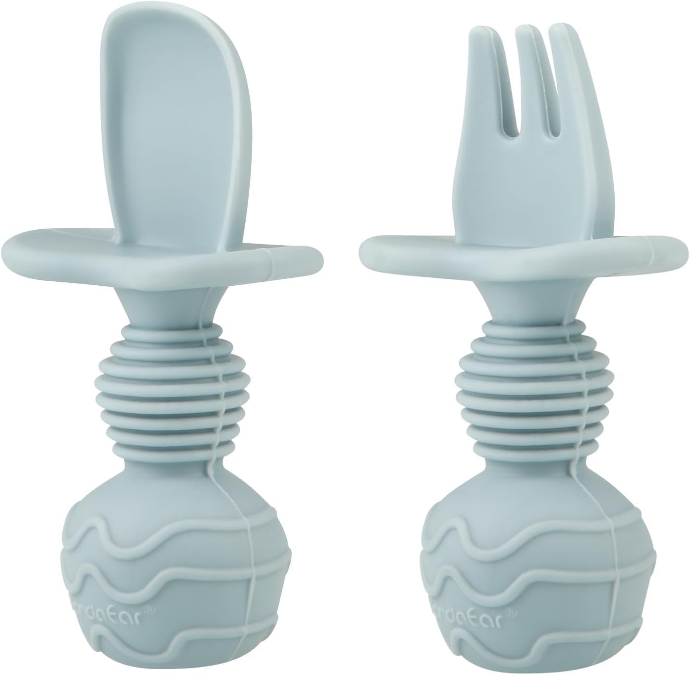 image:imagePandaEar Silicone Baby Spoons and Forks AntiChoke Guard 612 Months