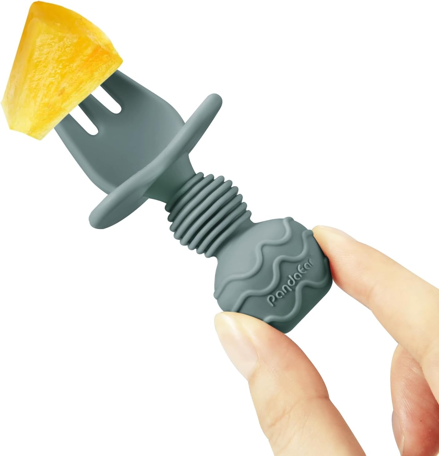 image:imagePandaEar Silicone Baby Spoons and Forks AntiChoke Guard 612 Months