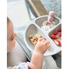 PandaEar 6 Pack Baby Led Weaning Spoons Forks 6+ Months | Silicone Baby Spoons and Fork Self Feeding Utensils, Toddler Infant Anti-Choke Feeding Utensils, Bear Shape (Pink Green Linen)(Pink Green Linen)