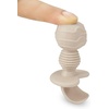 PandaEar 6 Pack Silicone Baby Spoons and Forks, Self Feeding Utensils Set(Tan Walnut&Grey)