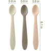 PandaEar 7 Pack Silicone Baby Spoons, First Stage Self Feeding Utensils(One Size)