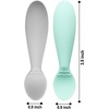 PandaEar Baby Infant Spoons BPA Free, 4-Pack, Soft Silicone, Self Feeding Fat Handle Utensil(4 Count (Pack of 2))