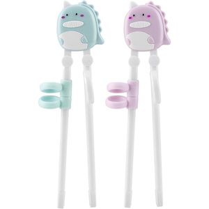 PandaEar 2 Pairs Kid Chopsticks, Dinosaur Children Learning Practice Chopsticks for Beginners Toddler(2)