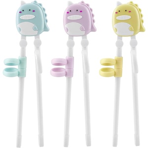PandaEar 2 Pairs Kid Chopsticks, Dinosaur Children Learning Practice Chopsticks for Beginners Toddler(3)