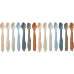PandaEar 7 Pack Silicone Baby Spoons, First Stage Self Feeding Utensils(One Size (Pack of 2))