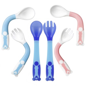 PandaEar Baby Bendable Utensils Spoons| Training Learning Feeding for Kids Toddlers Children and Infants| BPA Free 3 Sets| Great Gift Set | Easy Grip Fork Tableware(3 Sets)